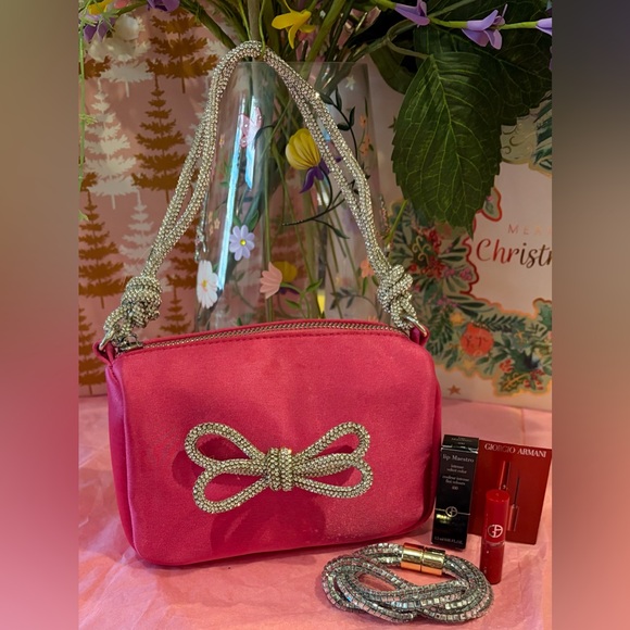‼️LOW START‼️ANTONIO MELANI Pink Bow-Embellished Women's Bag. She’s so feminine. - Picture 3 of 10